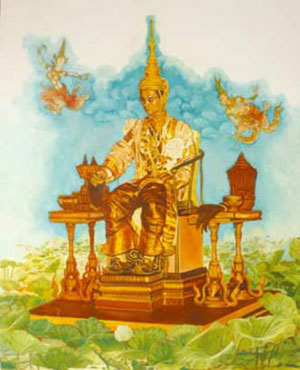 ธนาทิพย์ ทิพย์วารี : May Your Majesty always be borns as Dharma Raja, to the benefit of all sentient beings. The most precious jewel king, the King of Thailand.